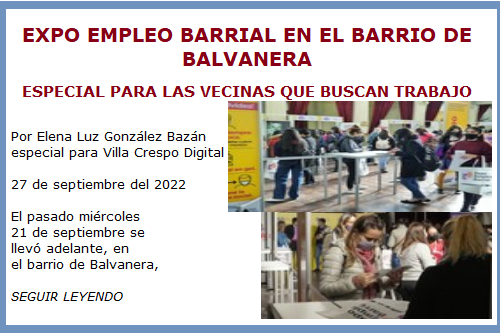 EXPO EMPLEO BARRIAL BALVANERA